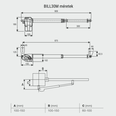 Beninca Bill 4 KIT elektromos kapunyitó szett olasz 